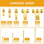 Heavy-Duty Sawtooth Picture Hangers Set - 303Pcs