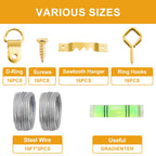 Heavy-Duty Sawtooth Picture Hangers Set - 303Pcs